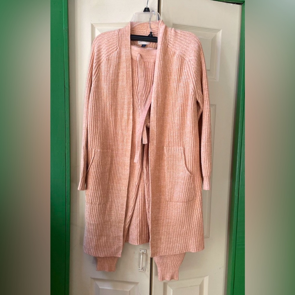 Universal Thread Blush Ribbed Cardigan & Pants